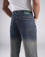 شلوار جین نیم بگ مردانه گازوئیلی زاپ دوزی شده | لوز فیت - تصویر 2
