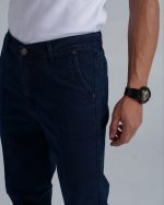 شلوار جین راسته کلاسیک فاق بلند مردانه طرح هنسل پارچه کش