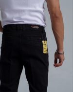 شلوار جین راسته کلاسیک فاق بلند مردانه طرح هنسل پارچه کش